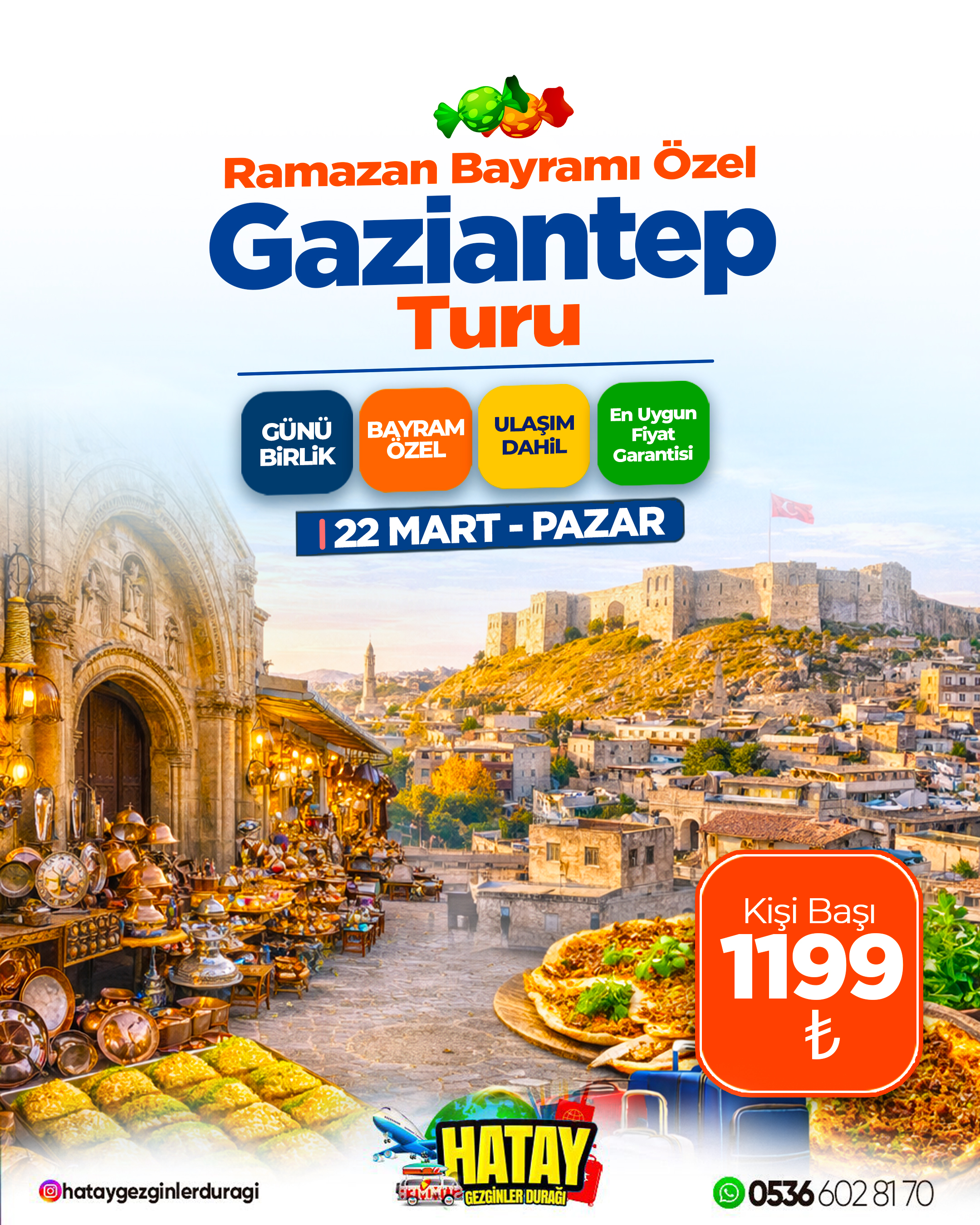 Ramazan Bayramı Özel Günübirlik Gaziantep Turu