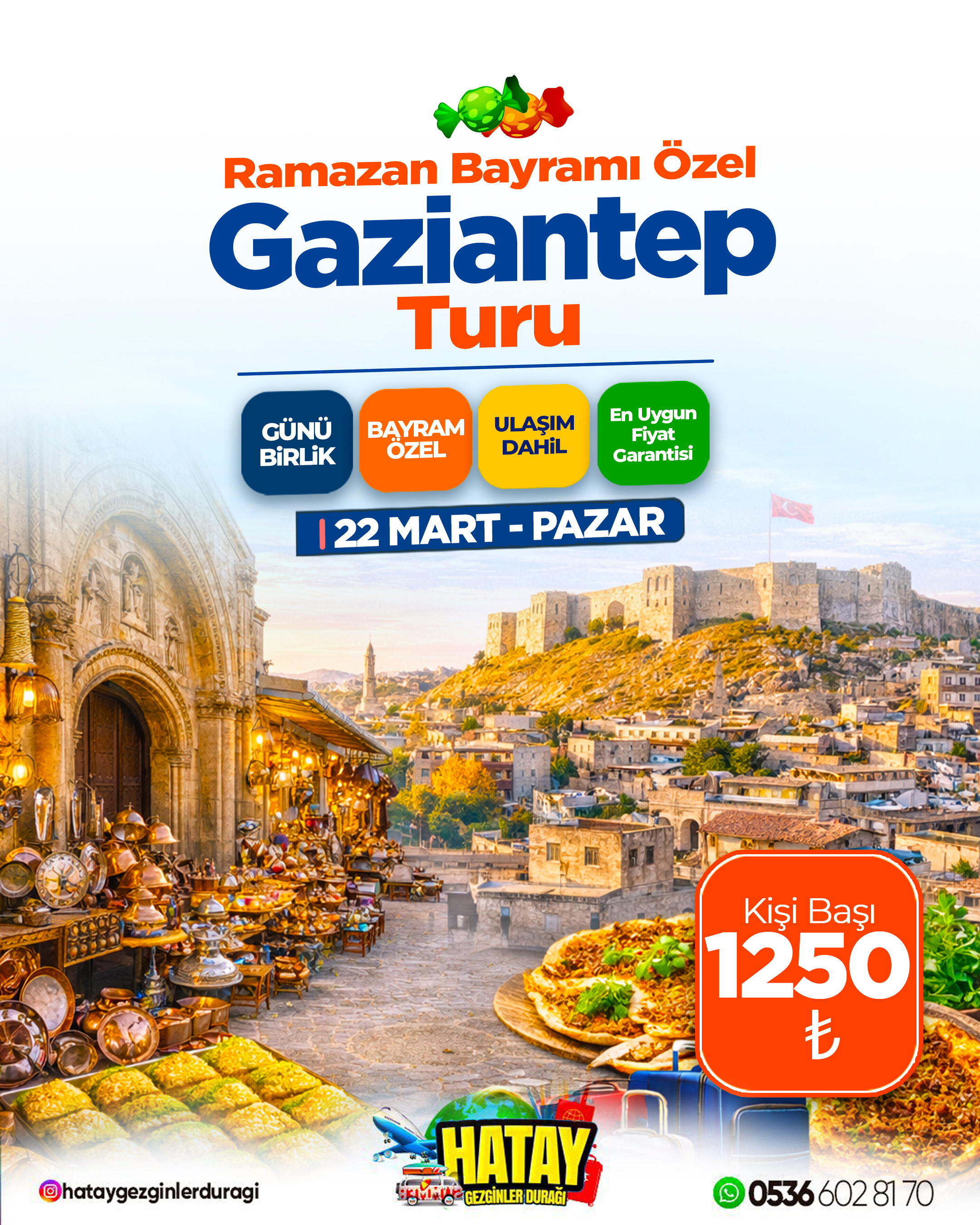 Ramazan Bayramı Özel Günübirlik Gaziantep Turu