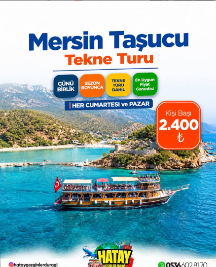GÜNÜBİRLİK MERSİN-TAŞUCU TEKNE TURU